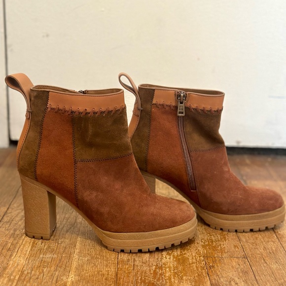 See By Chloe Polina Patchwork Platform Booties - Picture 2 of 5